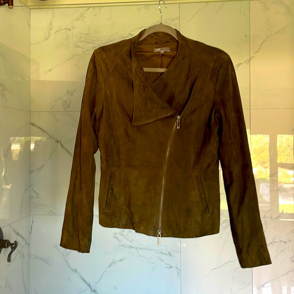 Worn once, exquisitely soft suede Vince jacket
